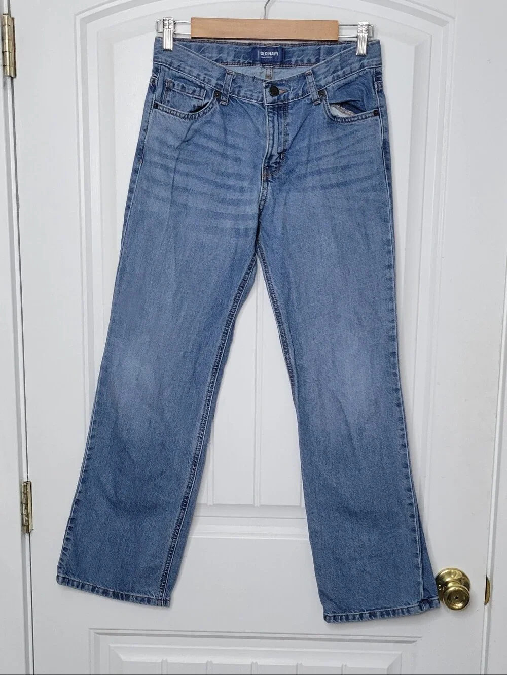 Old Navy Blue Kids Straight-Leg Jeans Loose Fit
